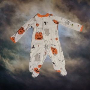 EUC Halloween Zipper Footies